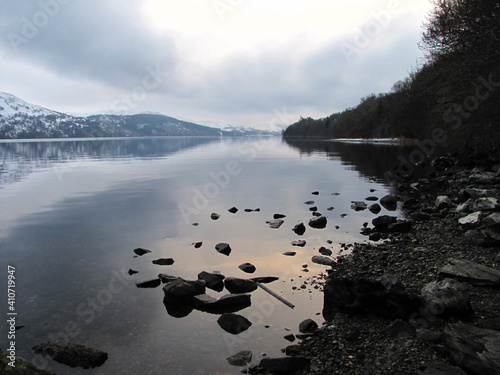 fog on the lake