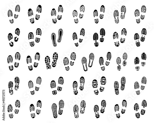 SVG Black prints of shoes on a white background