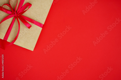 Red envelope with a declaration of love on a white background