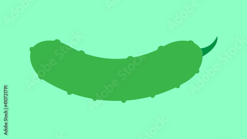 fresh cucumber vegetable isolated icon. cucumber for farm market, vegetarian salad recipe design. illustration in flat style