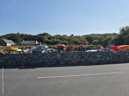 Guernsey Channel Islands, Le Crocq du Sud Rocquaine Bay Boat Park photo