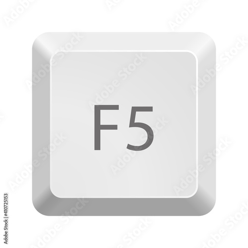 Button with F5 symbol . Icon Vector Illustration.