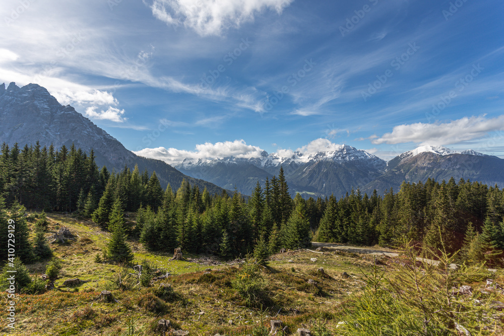 Hike on the Serles in the Stubai Valley in Austria