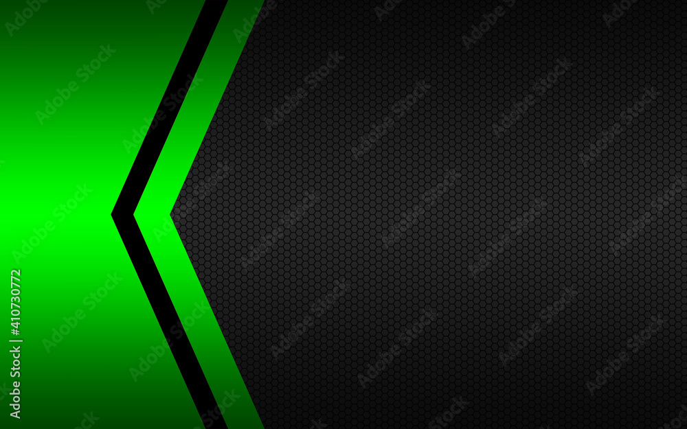 Black and green abstract vector background with polygonal pattern. Template for your banner and presentation. Modern vector design illustration - obrazy, fototapety, plakaty 