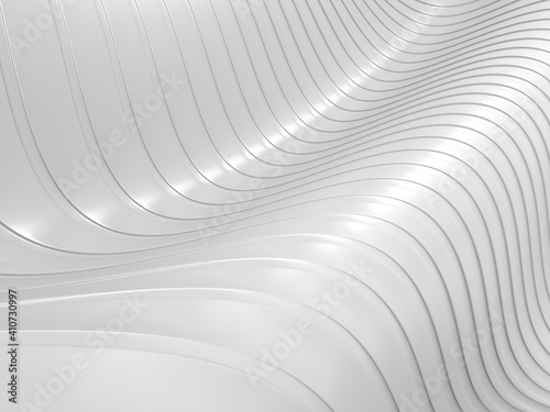 White abstract stripes wavy background © VERSUSstudio