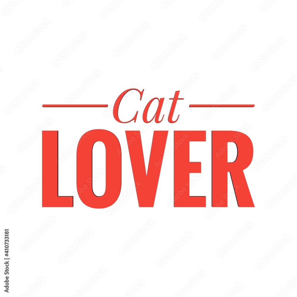 ''Cat lover'' Lettering
