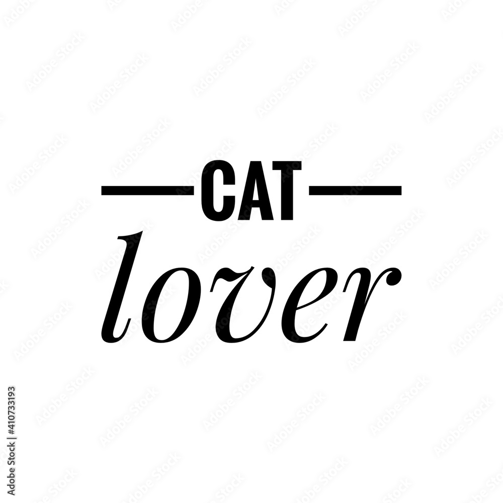 ''Cat lover'' Lettering