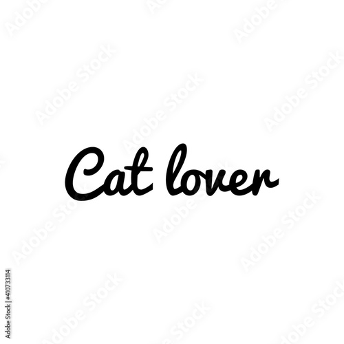 ''Cat lover'' Lettering