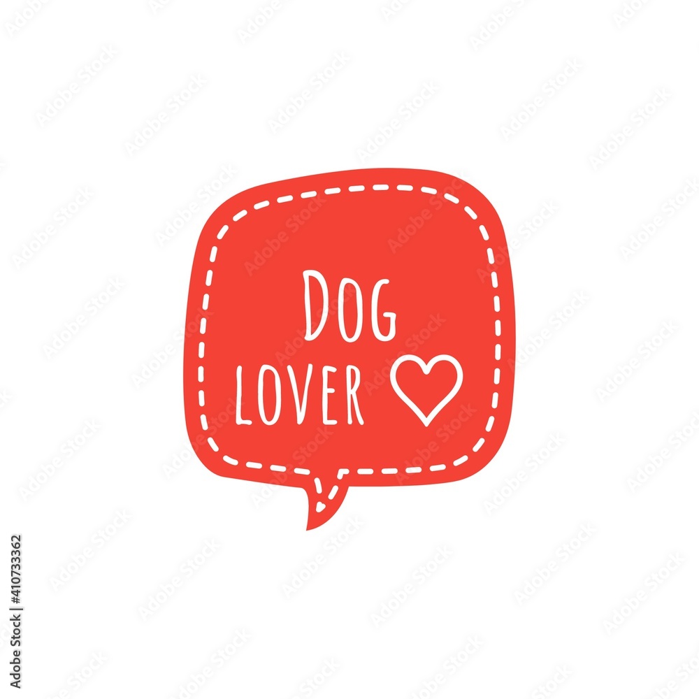 ''Dog lover'' Lettering ''Dog lover'' Lettering