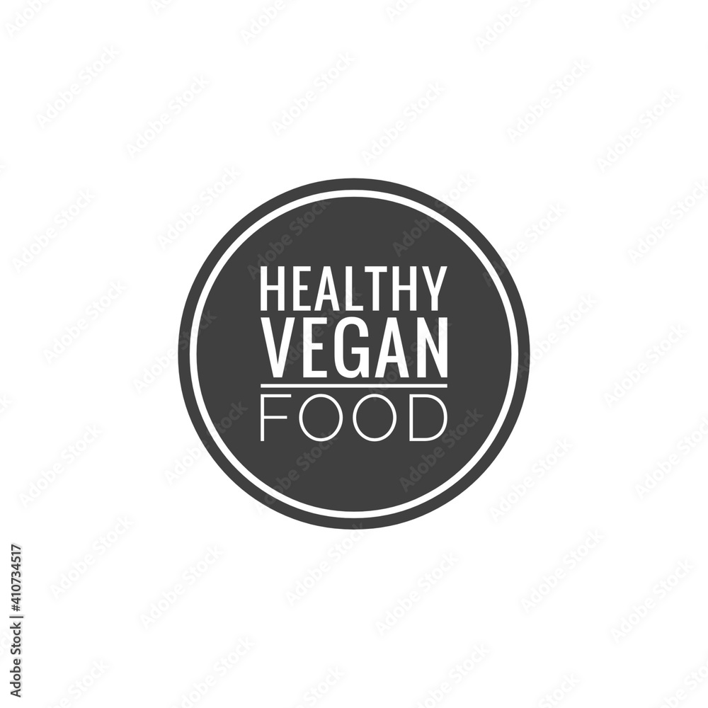 ''Healthy vegan food'' Lettering ''Healthy vegan food'' Lettering