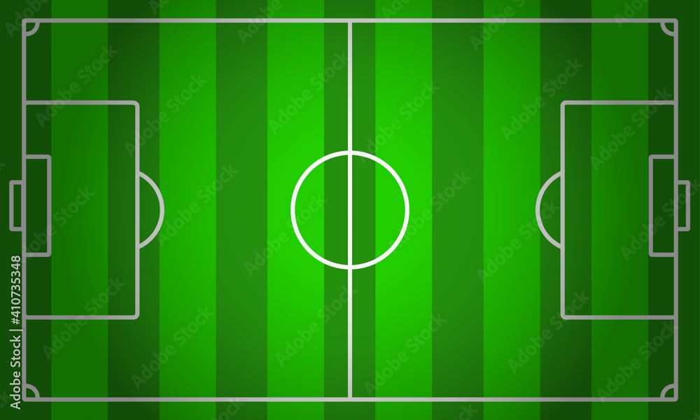 soccer field view vector illustration. in green and white color soccer field view vector illustration. in green and white color