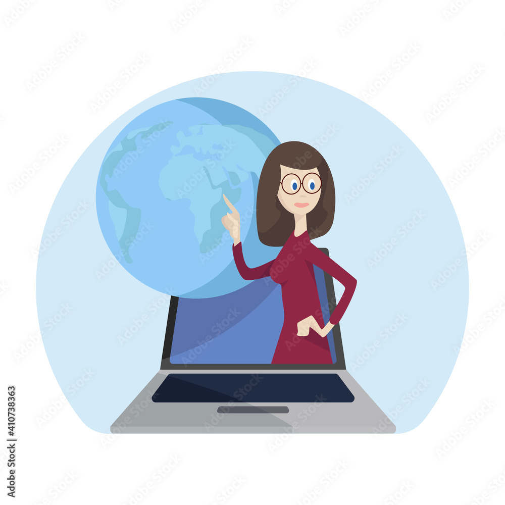 Teacher online. Online studying. Global network connection. Internet technology. Global map. World map. Teacher online. Online studying. Global network connection. Internet technology. Global map. World map.