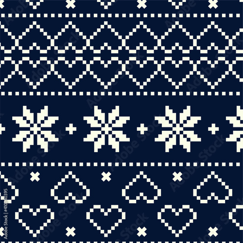 Nordic pattern illustration vector. New Year or winter design. Sweater ornaments for scandinavian pattern. Vector illustration.