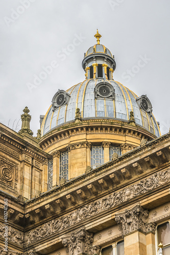Obraz na plátně Architectural Details of Birmingham City Council House at Victoria Square