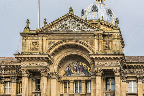 Fotografie Architectural Details of Birmingham City Council House at Victoria Square