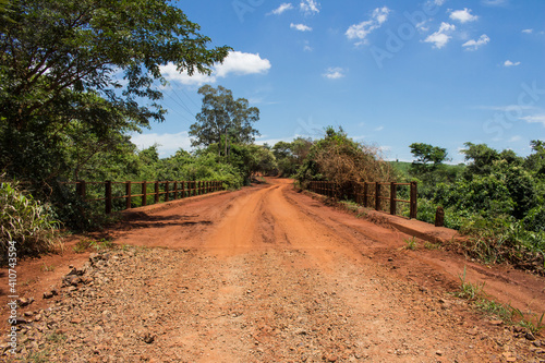 Bridge over Sao Lourenco river at Ibitinga city, interior of Sao Paulo state, Brazil photo