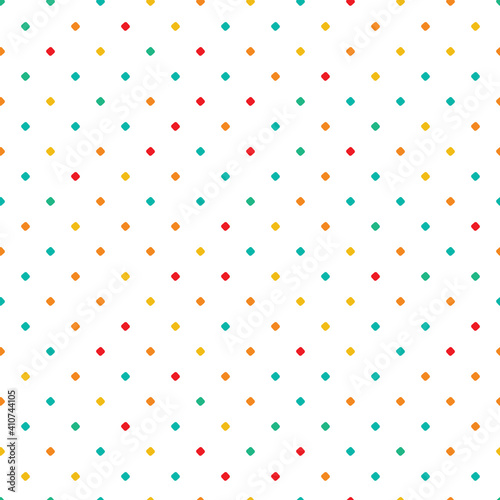Square polka dot style seamless vector pattern. Abstract surface print design for fabrics, stationery, scrapbook paper, gift wrap, textiles, backgrounds, and packaging.