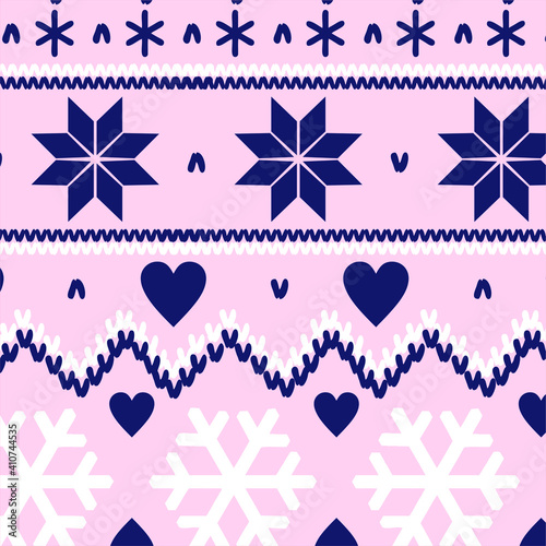 Nordic pattern illustration vector. New Year or winter design. Sweater ornaments for scandinavian pattern. Vector illustration.