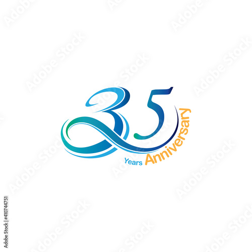 35 years Logo vector template eps for your company, industry purpose ready to use 