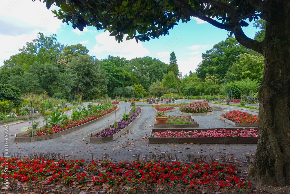 jardins de Fleurs, au Parc de la Tête d'Or, Lyon, France
