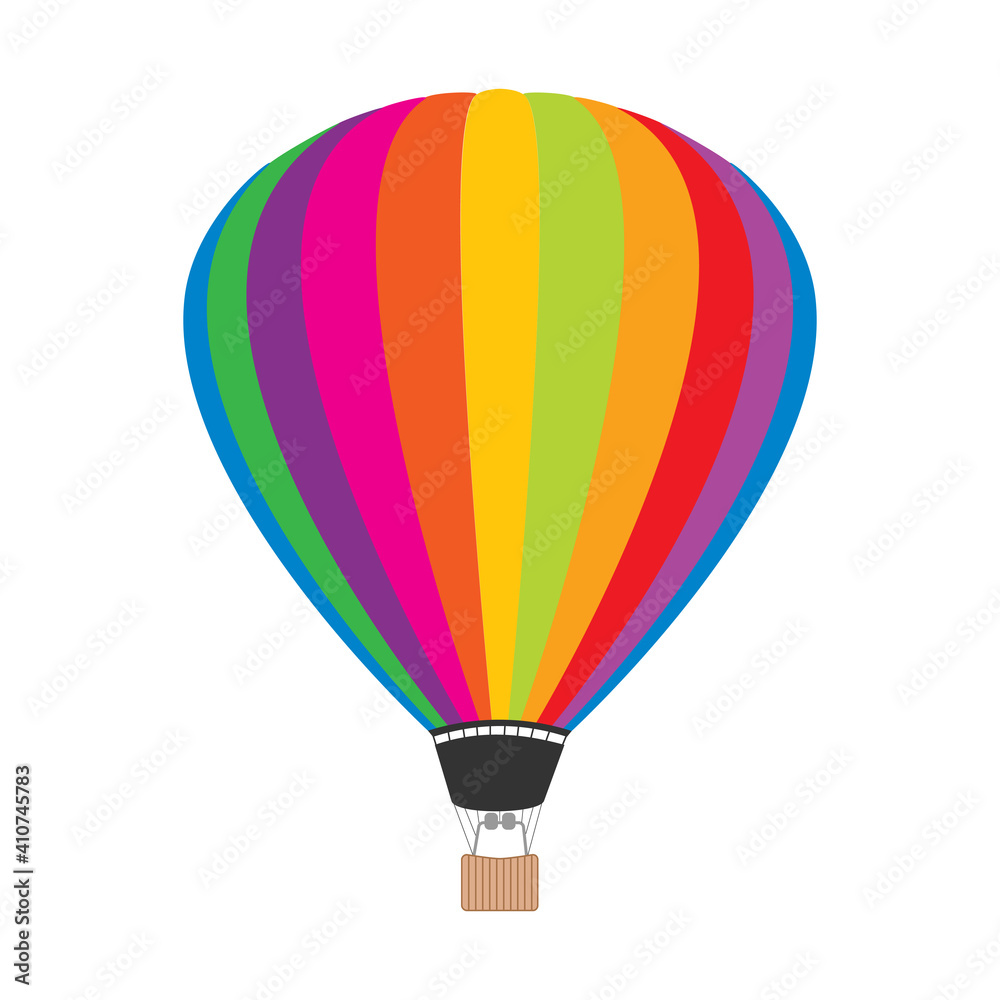 Fototapeta premium Colorful hot air balloon, vector illustration