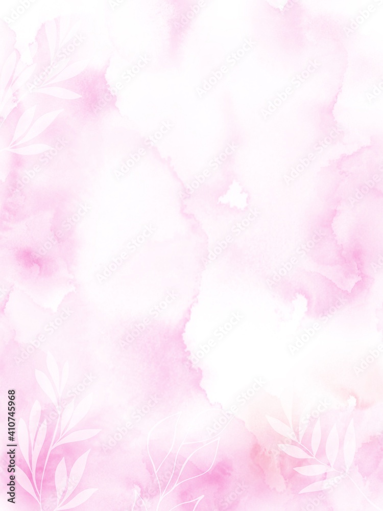 Fototapeta premium Watercolor background wallpaper hand drawn texture frame