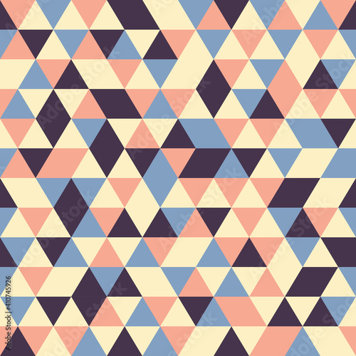 Colorful triangle shape repeat pattern design