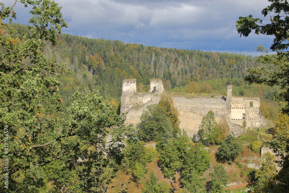 Ruins of catle Dívčí Kámen (South Bohemia, Czechia)