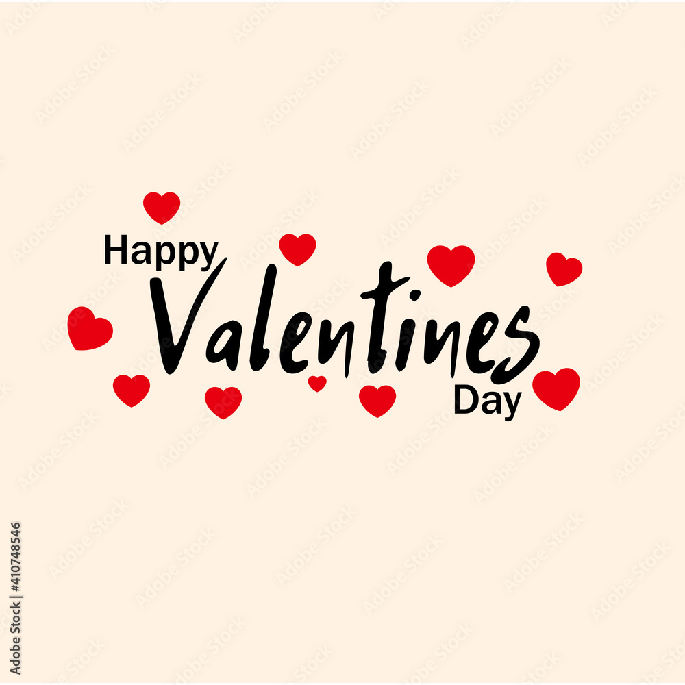 Valentine's day background with pink heart and typography of happy valentines day. Valentine holiday text design with rose color doodle heart for wallpaper, flyer, invitation, poster, banner, header Valentine's day background with pink heart and typography of happy valentines day. Valentine holiday text design with rose color doodle heart for wallpaper, flyer, invitation, poster, banner, header