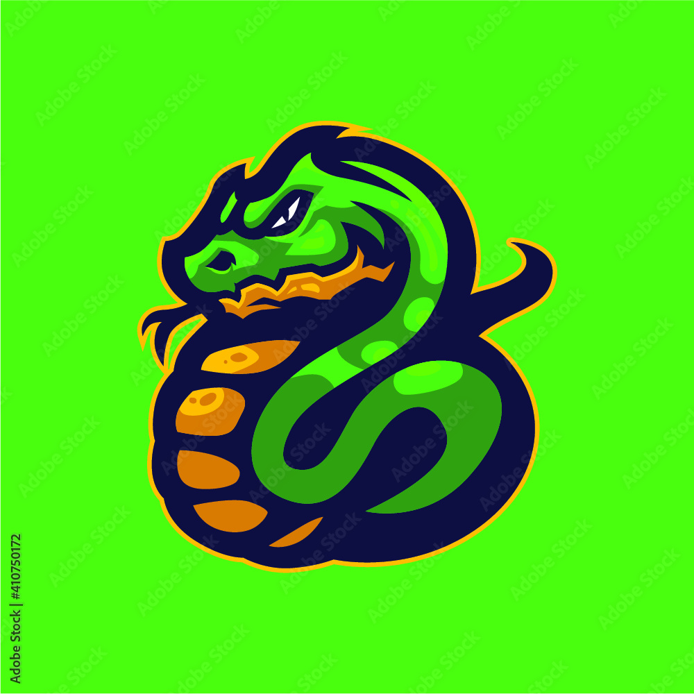 Obraz premium Snake Mascot Illustration Logo