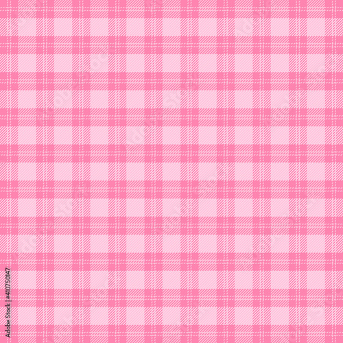 Valentines day tartan plaid. Scottish pattern in white and pink cage. Scottish cage. Traditional Scottish checkered background. Seamless fabric texture. Vector illustration
