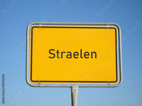 Ortsschild Straelen photo