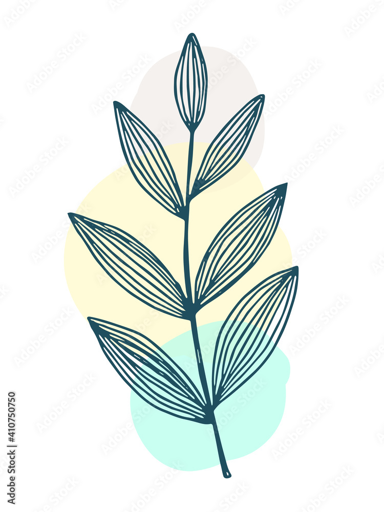 Plant drawing, modern design. Abstract Plant Art design for print, cover, wallpaper. Vector illustration Plant drawing, modern design. Abstract Plant Art design for print, cover, wallpaper. Vector illustration