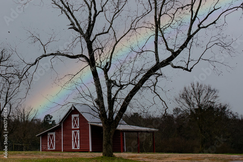 old barn with rainbow © Aubrey