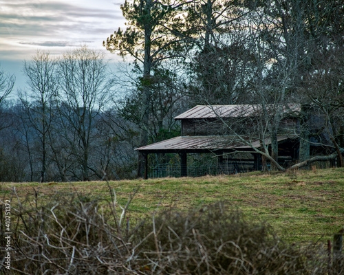 old barn in the woods
