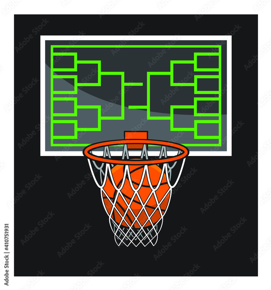 Basketball hoop brackets
