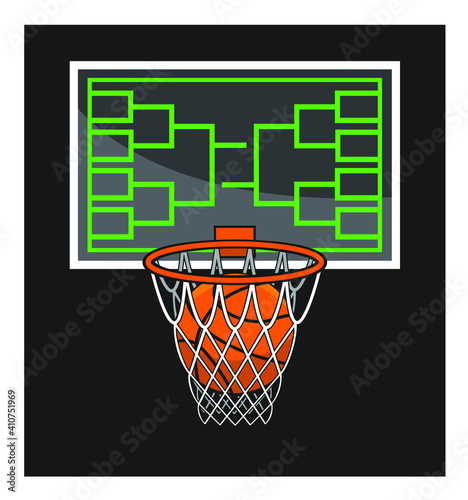 Basketball Backboard with Brackets