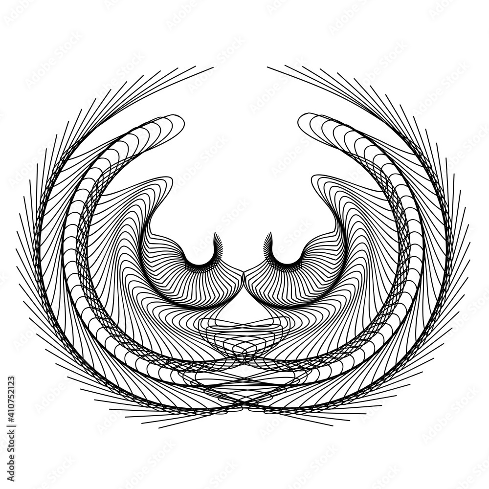 Abstract ornamental artwork from pen scribbles Abstract ornamental artwork from pen scribbles