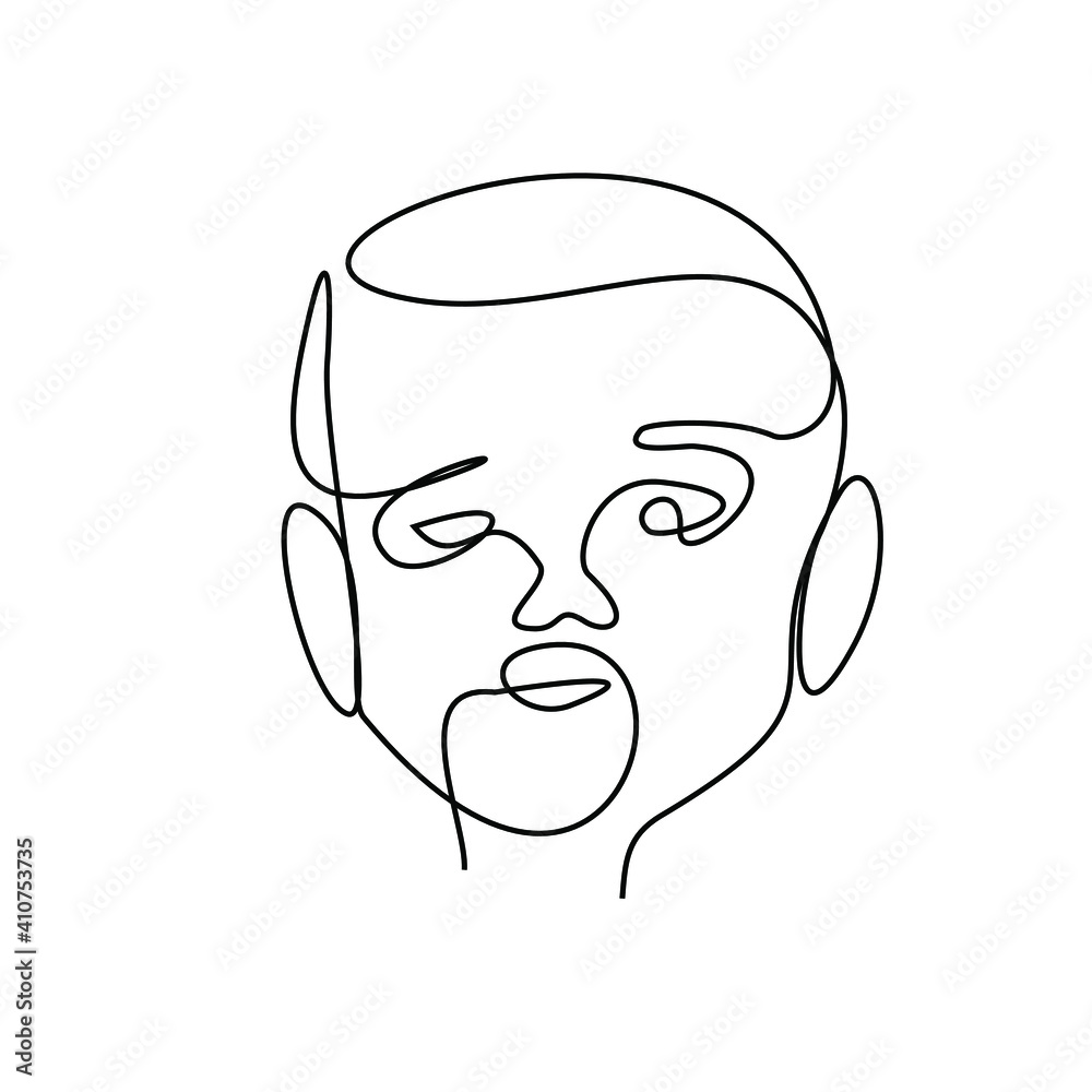 Collection of continuous line drawings or Face Lines of faces and facial movements, illustrations, slogan print graphic style designs Collection of continuous line drawings or Face Lines of faces and facial movements, illustrations, slogan print graphic style designs