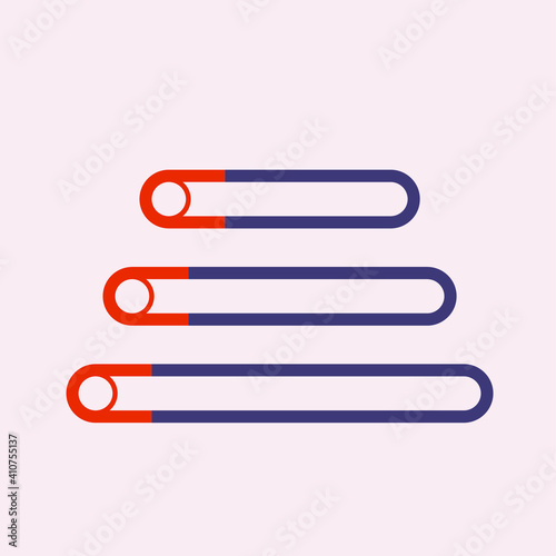 Steel pipe vector icon. Construction equipment, component part of tubular scaffolding system. Use to support temporary working platform or structure for construction, maintenance and repair building.