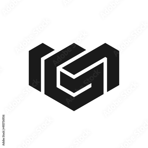 Letter MG GM logo template