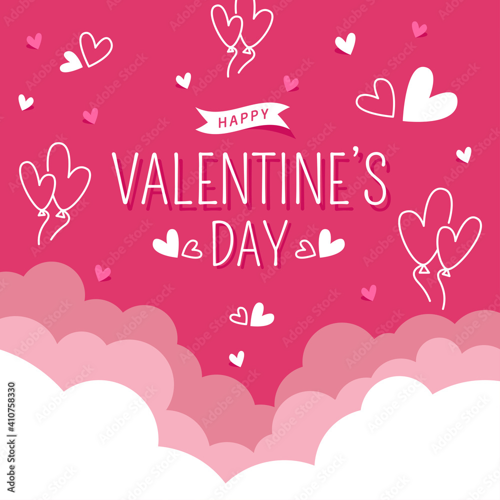 Valentines day background in pink color