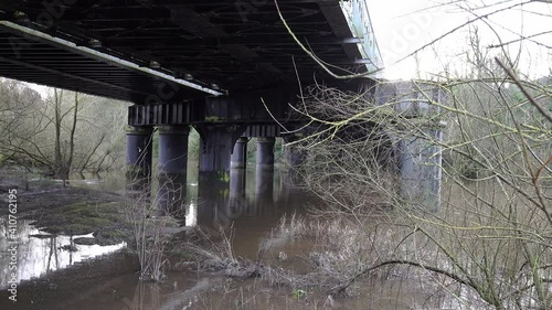 Underneath Chester rail bridge