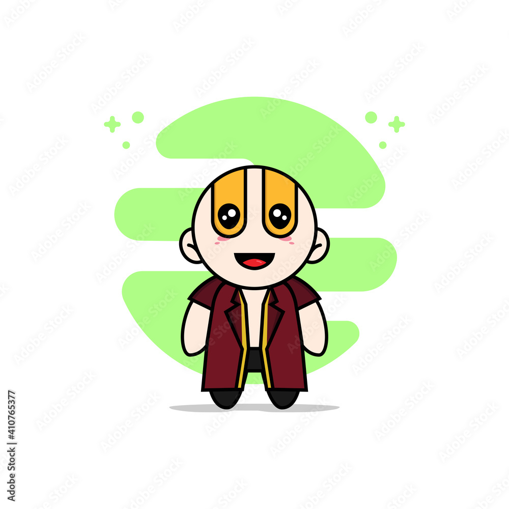 Cute lawyer character wearing superhero costume. Cute lawyer character wearing superhero costume.