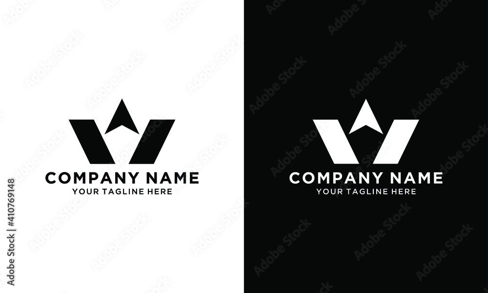 Letter W tour and travel logo design vector