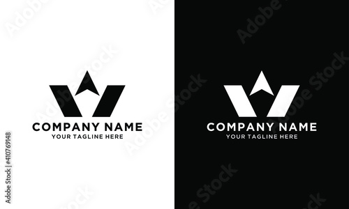 Letter W tour and travel logo design vector
