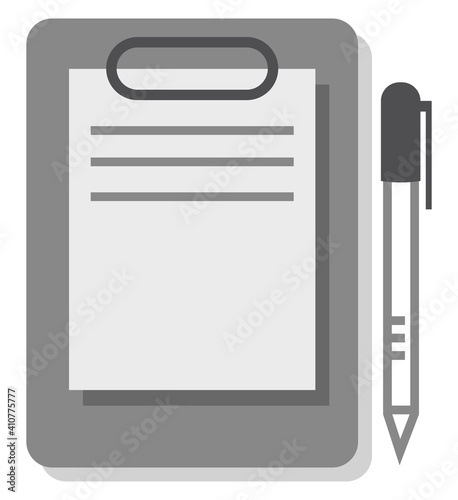 Attendance list, illustration, vector on white background.