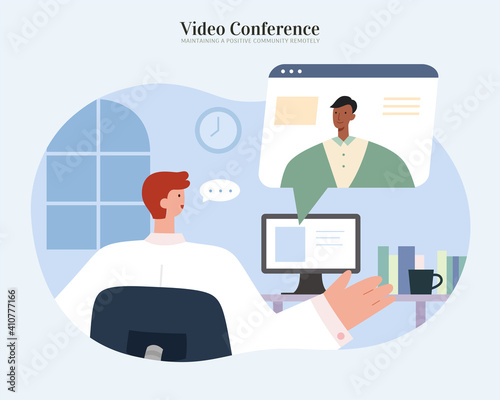 Remote meeting via video call