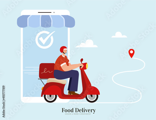 Local food delivery service via APP