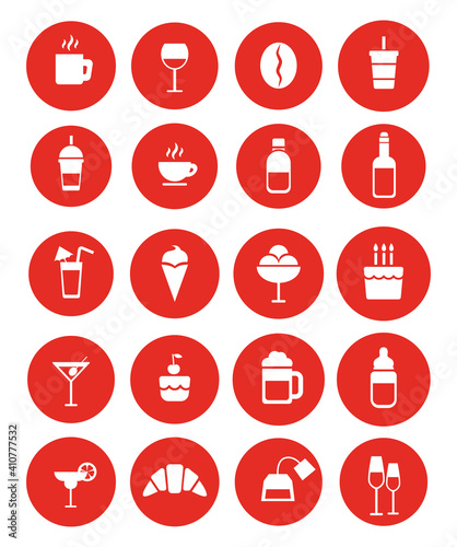 Party necessities, illustration, vector on white background.